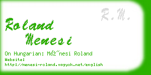 roland menesi business card